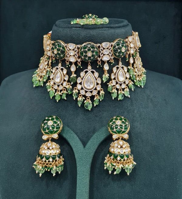 Kundan Necklace 08931 - KRISHNA'S SWETA JEWELLERY