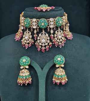 Kundan Necklace 08931 - KRISHNA'S SWETA JEWELLERY