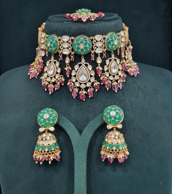 Kundan Necklace 08931 - KRISHNA'S SWETA JEWELLERY