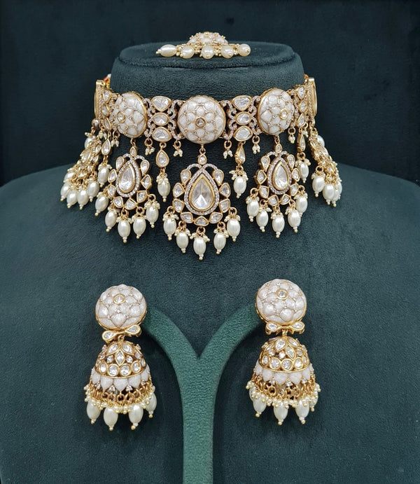 Kundan Necklace 08931 - KRISHNA'S SWETA JEWELLERY