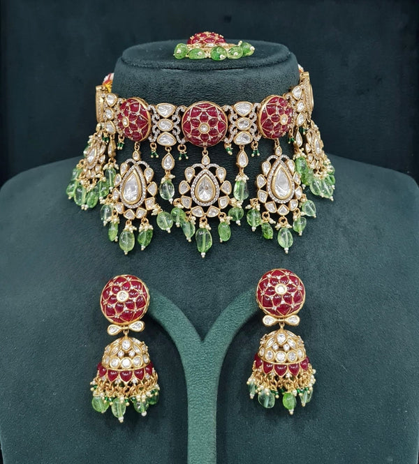Kundan Necklace 08931 - KRISHNA'S SWETA JEWELLERY
