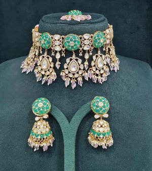 Kundan Necklace 08931 - KRISHNA'S SWETA JEWELLERY