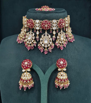 Kundan Necklace 08931 - KRISHNA'S SWETA JEWELLERY