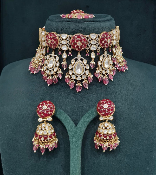 Kundan Necklace 08931 - KRISHNA'S SWETA JEWELLERY