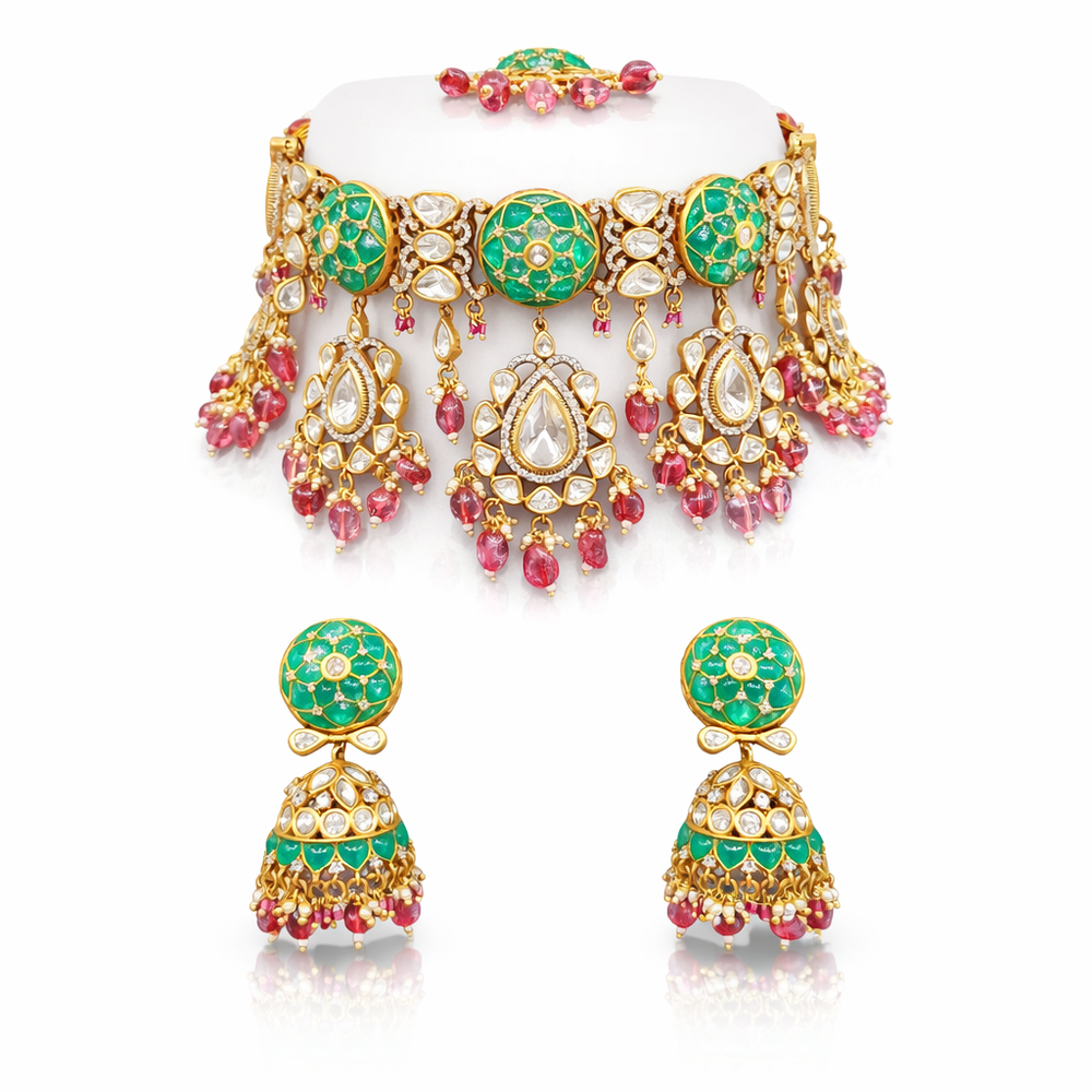 Kundan Necklace 08931 - KRISHNA'S SWETA JEWELLERY