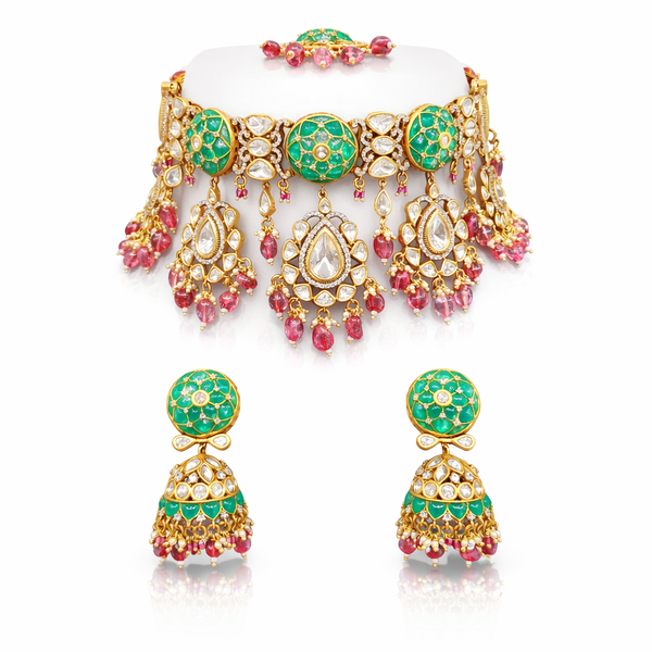 Kundan Necklace 08931 - KRISHNA'S SWETA JEWELLERY