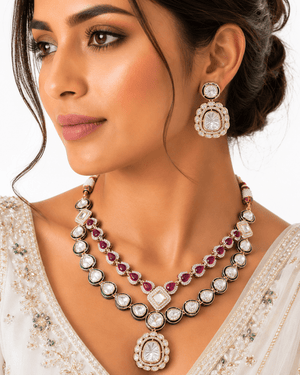 Kundan Necklace 08935 - KRISHNA'S SWETA JEWELLERY