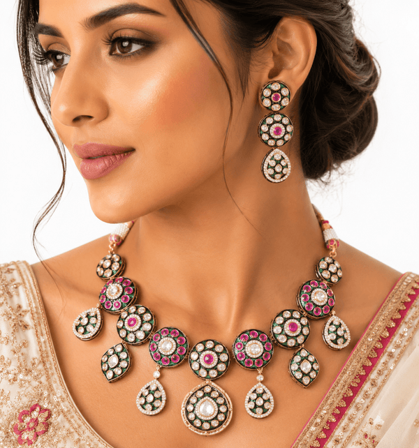Kundan Necklace 08936 - KRISHNA'S SWETA JEWELLERY