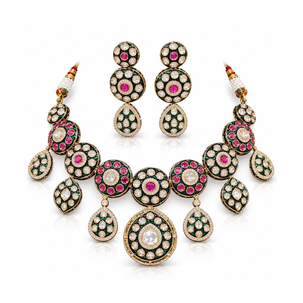 Kundan Necklace 08936 - Krishna's Sweta Jewellery