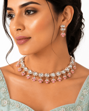 Kundan Necklace 08944 - KRISHNA'S SWETA JEWELLERY