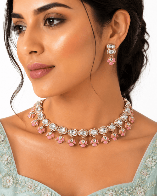 Kundan Necklace 08944 - KRISHNA'S SWETA JEWELLERY