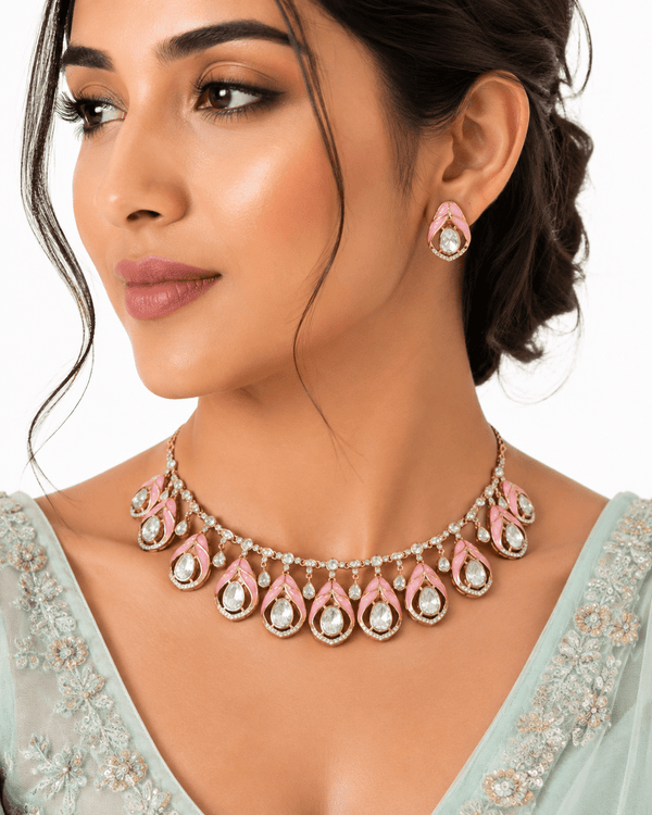 Kundan Necklace 08946 - KRISHNA'S SWETA JEWELLERY