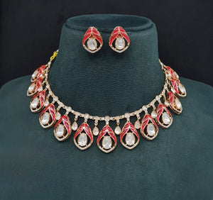 Kundan Necklace 08946 - KRISHNA'S SWETA JEWELLERY