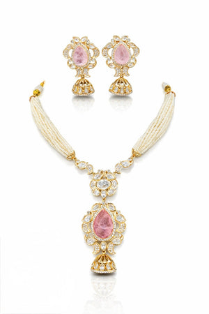 Kundan Necklace 08947 - KRISHNA'S SWETA JEWELLERY