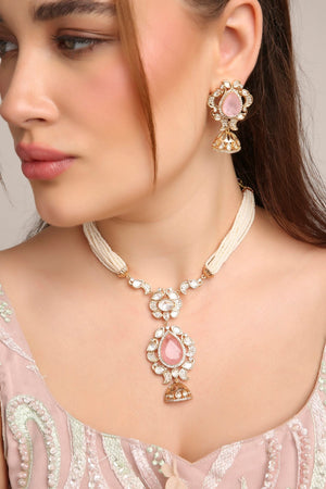 Kundan Necklace 08947 - KRISHNA'S SWETA JEWELLERY