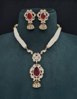 Kundan Necklace 08947 - KRISHNA'S SWETA JEWELLERY