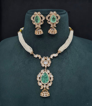 Kundan Necklace 08947 - KRISHNA'S SWETA JEWELLERY
