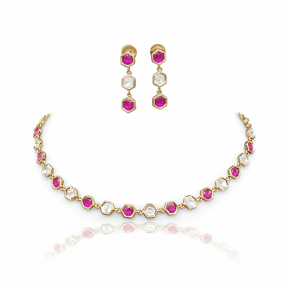 Kundan Necklace 08951 - KRISHNA'S SWETA JEWELLERY