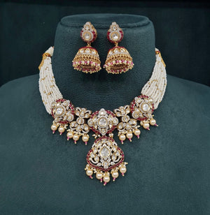 Kundan Necklace 08952 - KRISHNA'S SWETA JEWELLERY