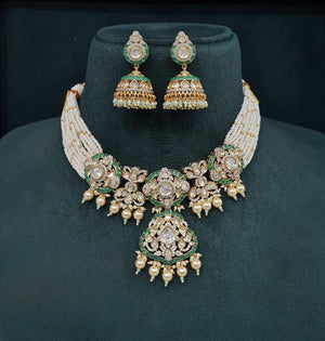 Kundan Necklace 08952 - KRISHNA'S SWETA JEWELLERY