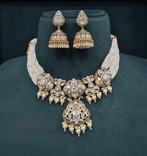 Kundan Necklace 08952 - KRISHNA'S SWETA JEWELLERY
