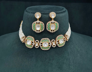 Kundan Necklace 08954 - KRISHNA'S SWETA JEWELLERY