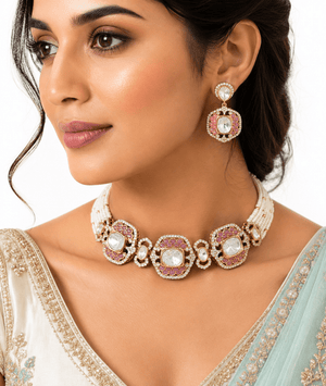 Kundan Necklace 08954 - KRISHNA'S SWETA JEWELLERY