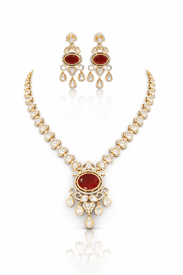 Kundan Necklace 08960 - KRISHNA'S SWETA JEWELLERY