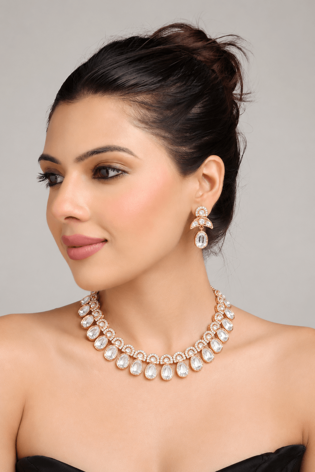 Kundan Necklace 08994 - Krishna's Sweta Jewellery