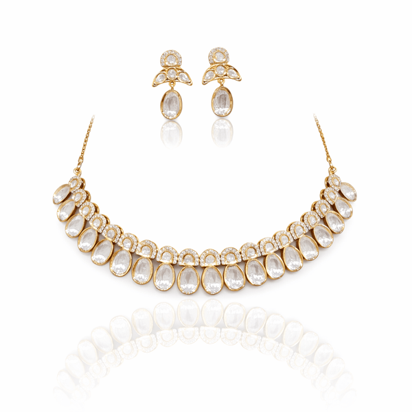 Kundan Necklace 08994 - KRISHNA'S SWETA JEWELLERY