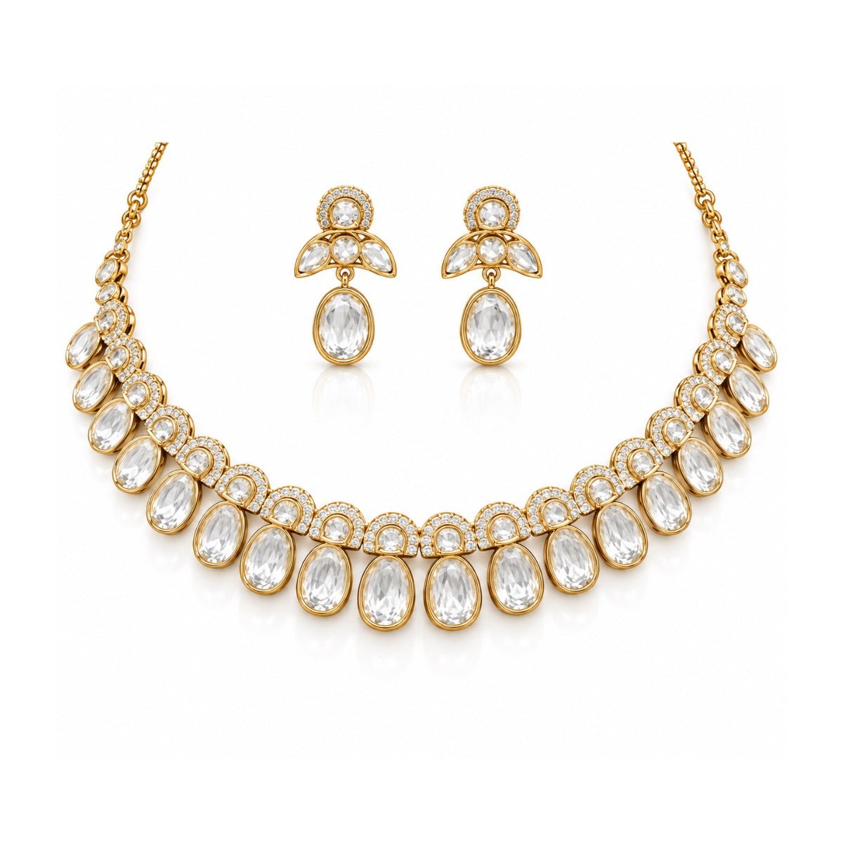 Kundan Necklace 08994 - Krishna's Sweta Jewellery