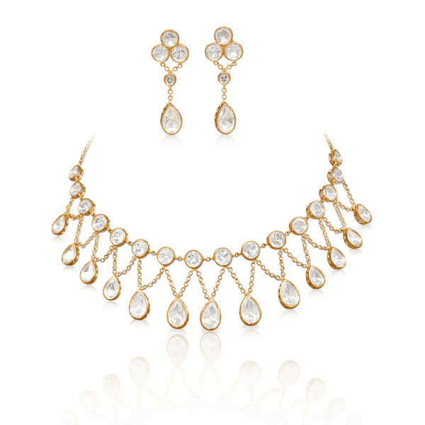 Kundan Necklace 09052 - KRISHNA'S SWETA JEWELLERY