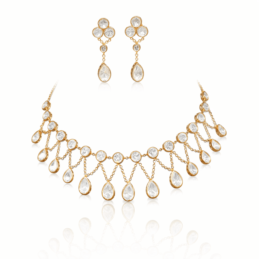 Kundan Necklace 09052 - KRISHNA'S SWETA JEWELLERY