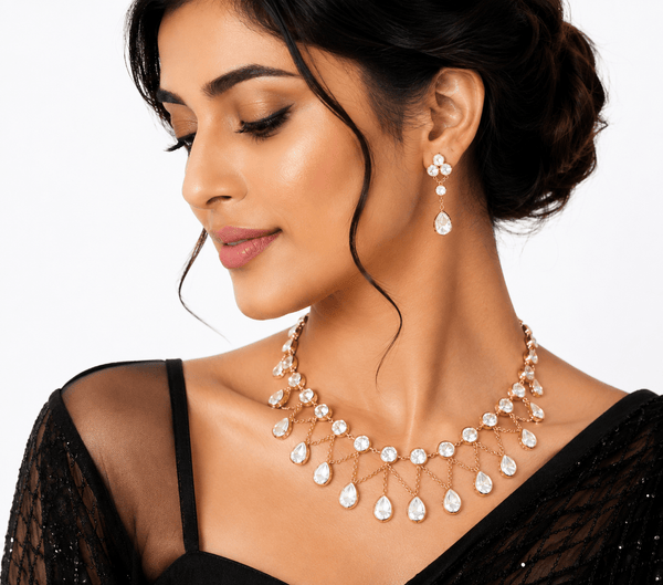 Kundan Necklace 09052 - KRISHNA'S SWETA JEWELLERY
