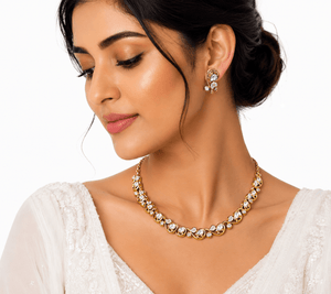 Kundan Necklace 09053 - KRISHNA'S SWETA JEWELLERY