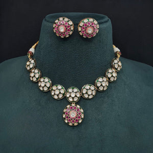 Kundan Necklace 09096 - KRISHNA'S SWETA JEWELLERY