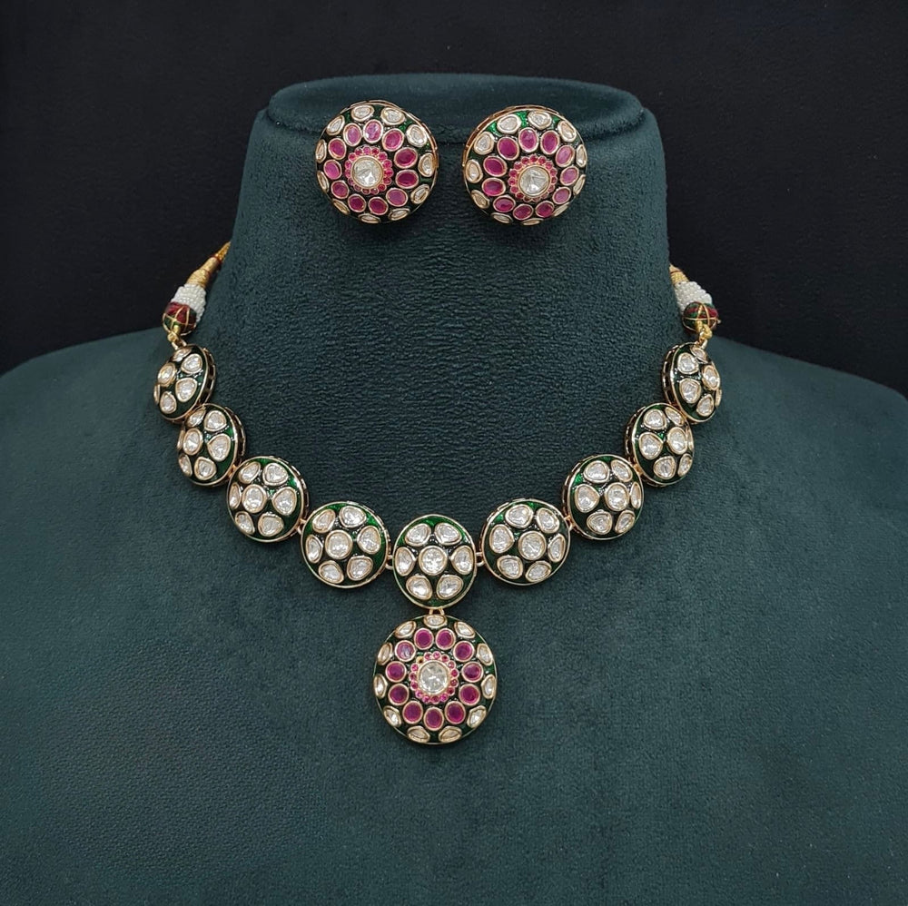 Kundan Necklace 09096 - KRISHNA'S SWETA JEWELLERY