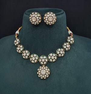 Kundan Necklace 09096 - KRISHNA'S SWETA JEWELLERY