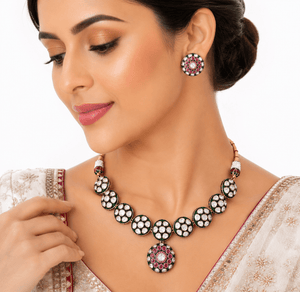 Kundan Necklace 09096 - KRISHNA'S SWETA JEWELLERY