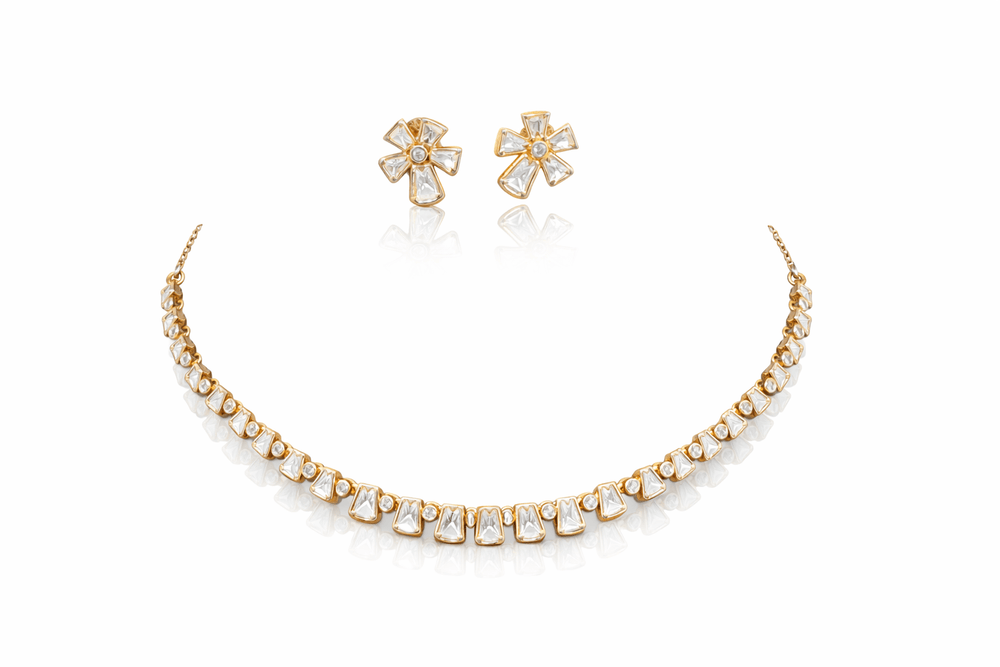 Kundan Necklace 09257 - KRISHNA'S SWETA JEWELLERY