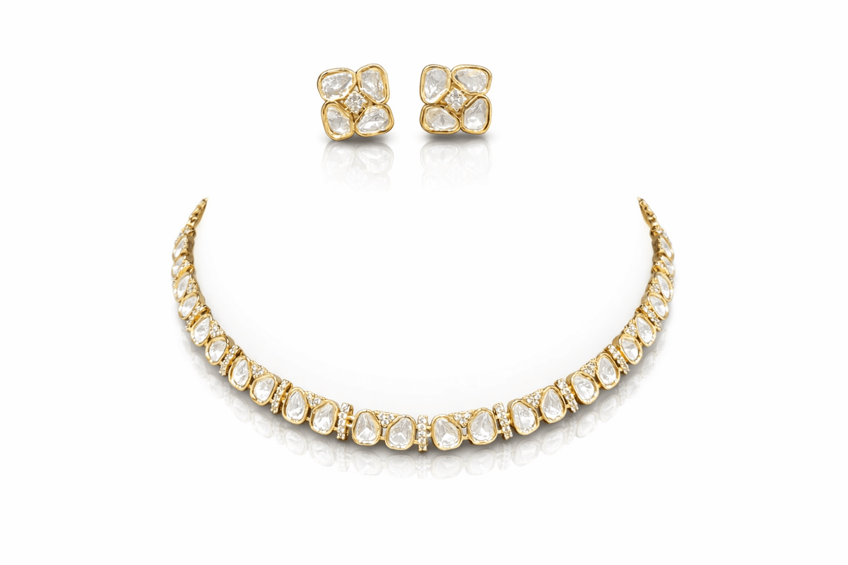Kundan Necklace 09259 - Krishna's Sweta Jewellery