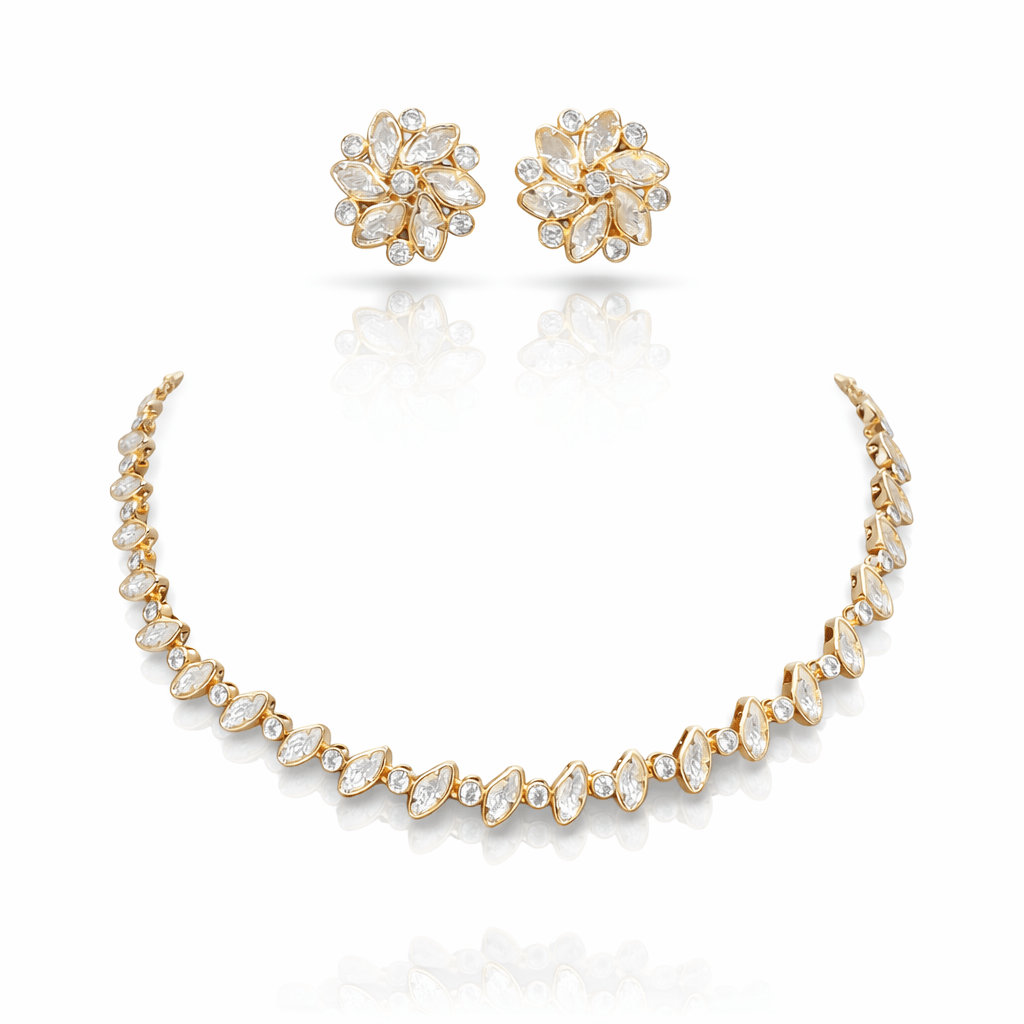 Kundan Necklace 09260 - Krishna's Sweta Jewellery