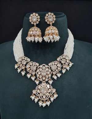 Kundan Necklace 09261 - KRISHNA'S SWETA JEWELLERY