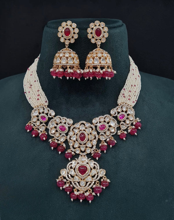 Kundan Necklace 09261 - KRISHNA'S SWETA JEWELLERY
