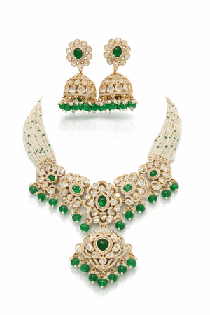 Kundan Necklace 09261 - KRISHNA'S SWETA JEWELLERY