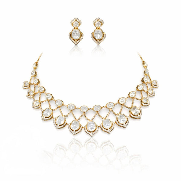 Kundan Necklace 09264 - KRISHNA'S SWETA JEWELLERY