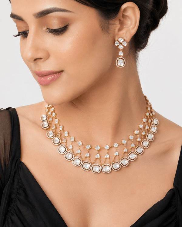 Kundan Necklace 09265 - KRISHNA'S SWETA JEWELLERY