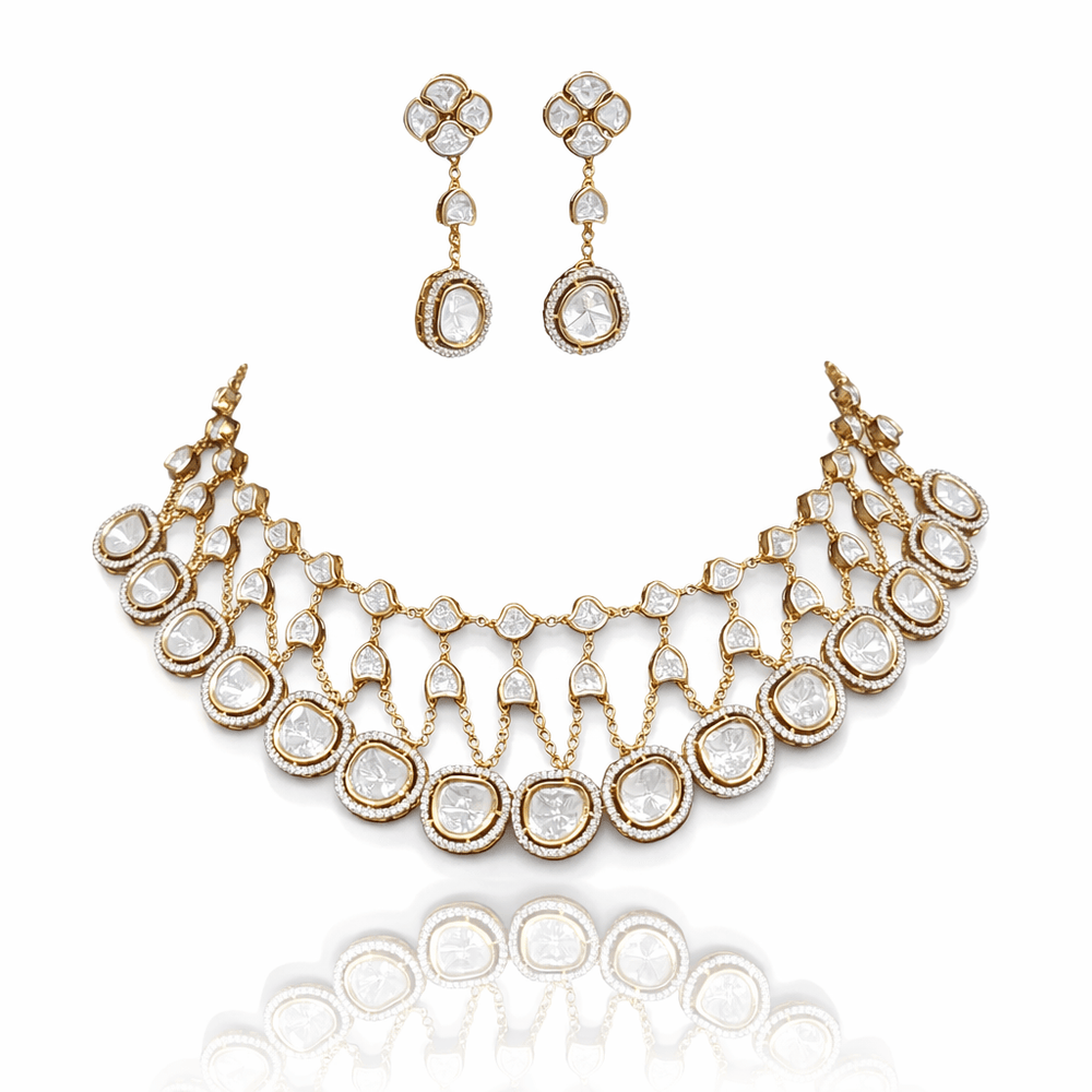 Kundan Necklace 09265 - KRISHNA'S SWETA JEWELLERY