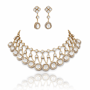 Kundan Necklace 09265 - KRISHNA'S SWETA JEWELLERY