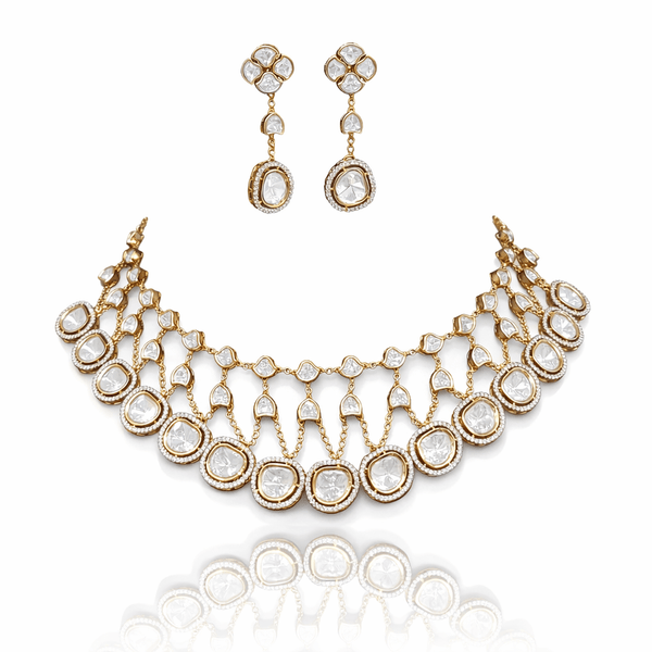 Kundan Necklace 09265 - KRISHNA'S SWETA JEWELLERY